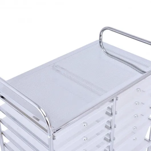 12 Storage Drawer Organizer Bins Rolling Cart