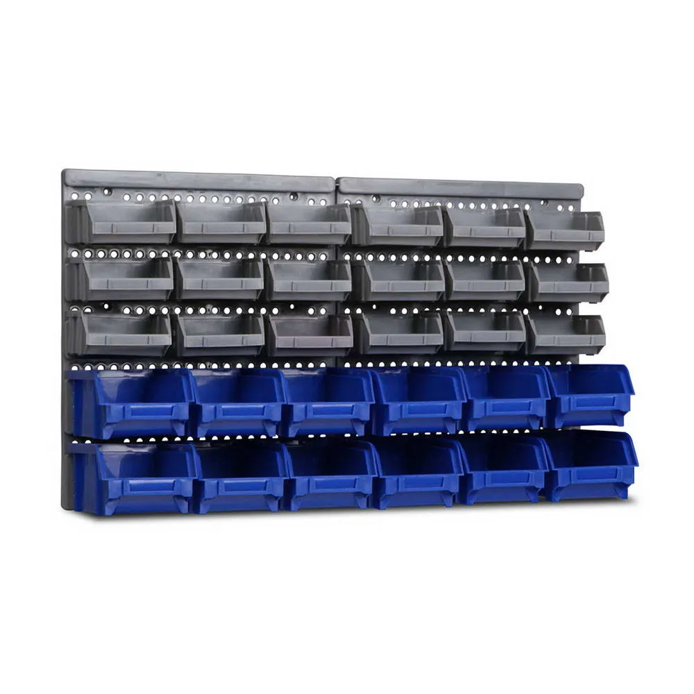 30 Bin Wall Mounted Storage Rack Garage Shed Organiser