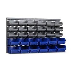 30 Bin Wall Mounted Storage Rack Garage Shed Organiser