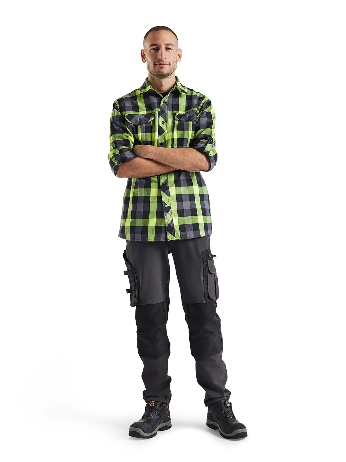 3299&#x20;Work&#x20;Shirt&#x20;Flannel&#x20;Checked&#x20;-&#x20;Bl&#xE5;kl&#xE4;der