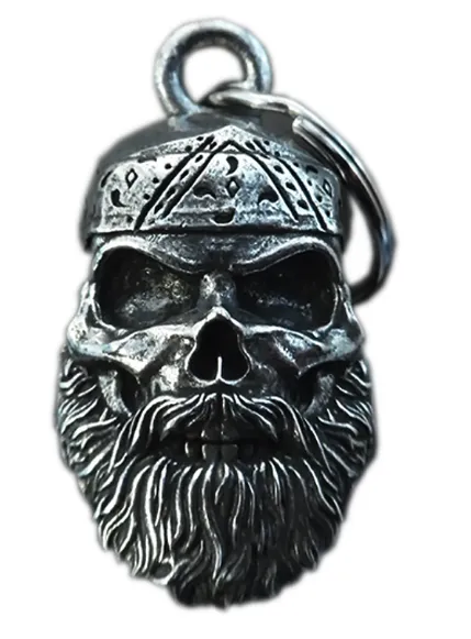 3D Bearded Skull Guardian Angel Bell