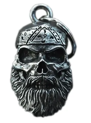 3D Bearded Skull Guardian Angel Bell