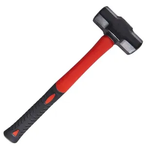 3Lb Mini Lump Sledge Hammer With Fibreglass Shaft & Rubber Grip Handle