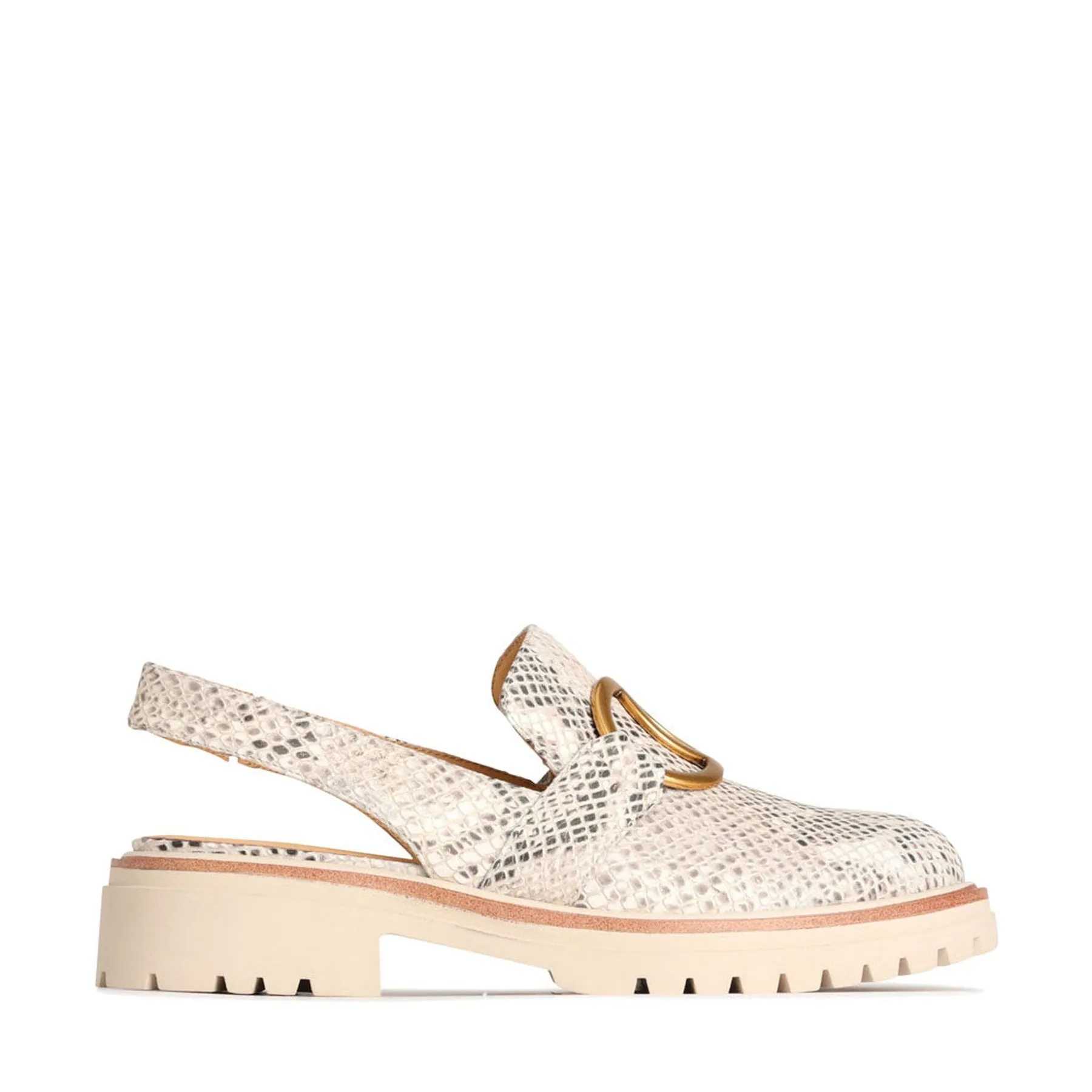 ABA LEATHER SLING BACK LOAFERS