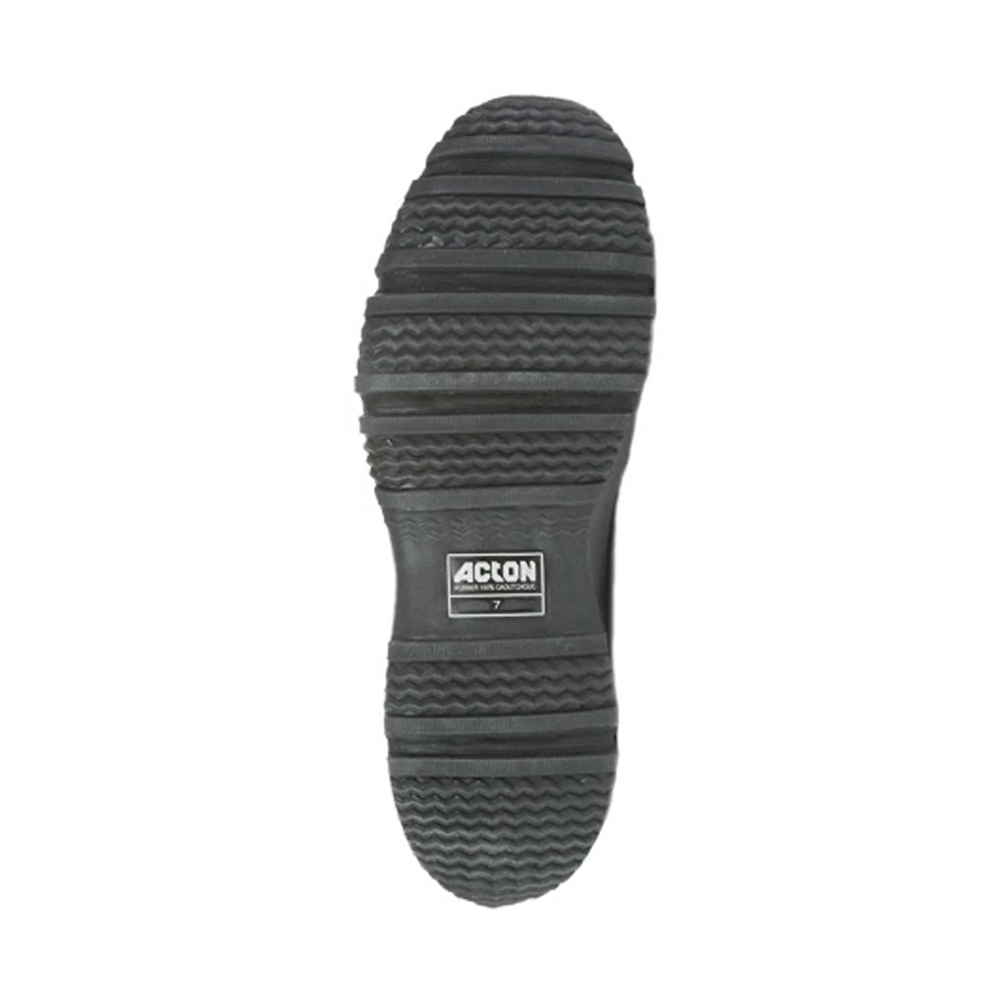 Acton Robson Work Overshoes - Extra Wide Fit, Waterproof Natural Rubber, Knit Lining, Easy On/Off, Short Tongue Protection | Sizes 7-17 | Black
