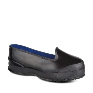 Acton Robson Work Overshoes - Extra Wide Fit, Waterproof Natural Rubber, Knit Lining, Easy On/Off, Short Tongue Protection | Sizes 7-17 | Black