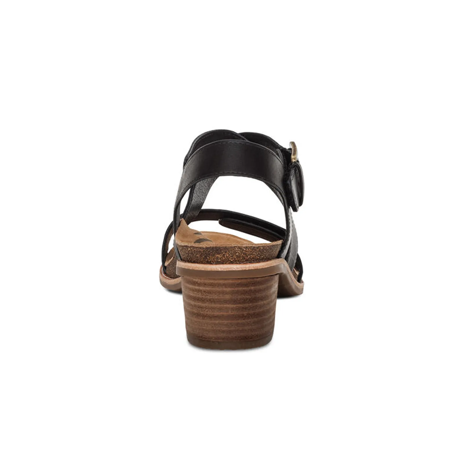 Aetrex Kristin Heeled Sandal (Women) - Black Leather