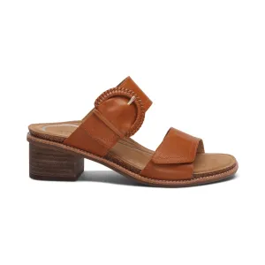 AETREX TATIANA BLOCK WEDGE  COGNAC