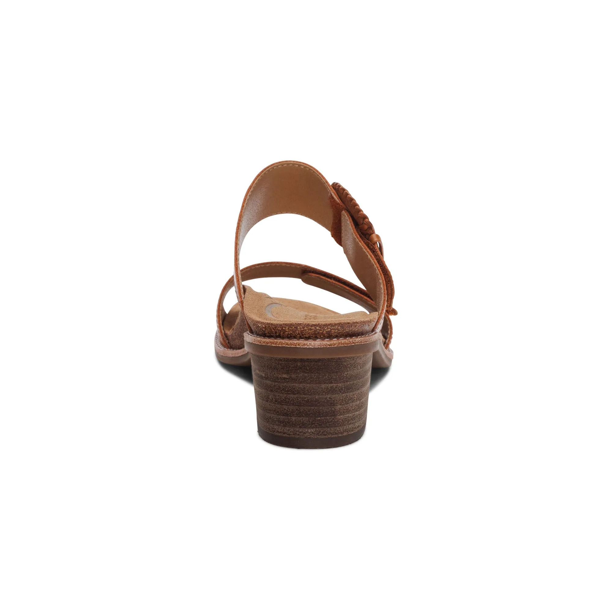 AETREX TATIANA BLOCK WEDGE  COGNAC