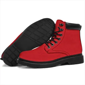 All-Season Boots_Red_ Micro-Suede