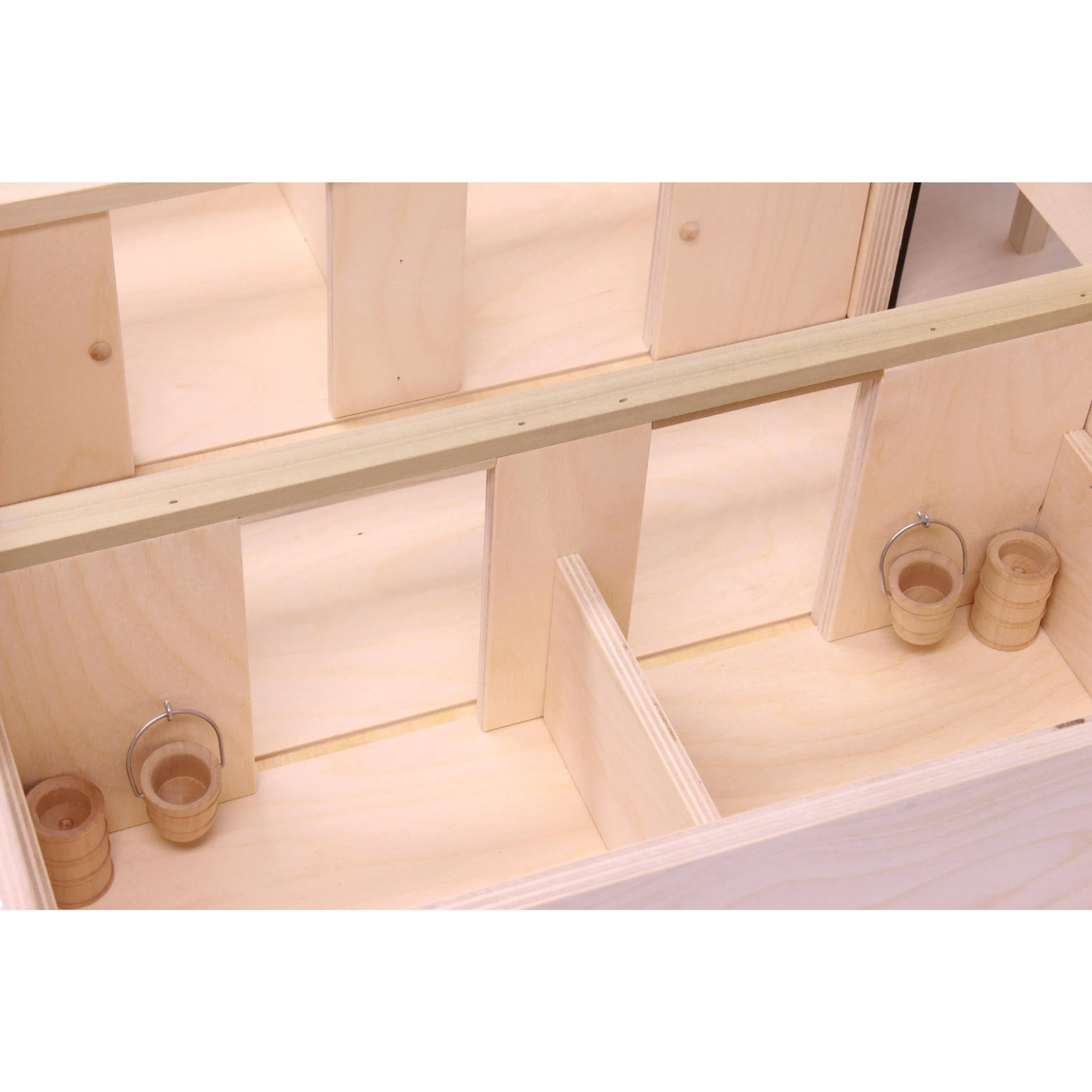 Amish-Made Large Wooden Western Horse Barn Toy