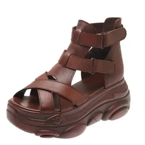 Ankle Boot Women's Casual Shoes GRCL0340 Mid Heels Wedges Sandals