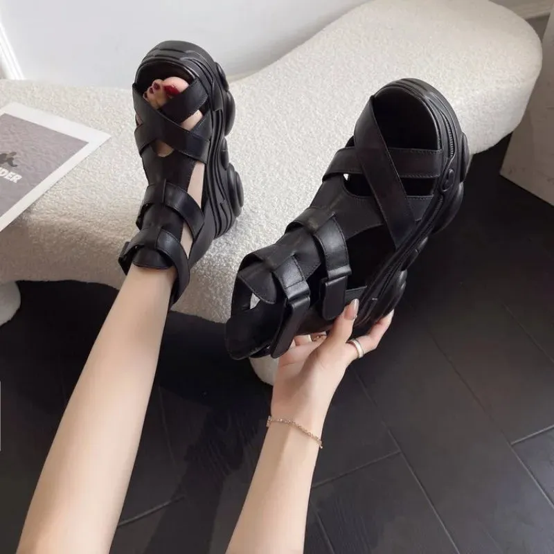 Ankle Boot Women's Casual Shoes GRCL0340 Mid Heels Wedges Sandals