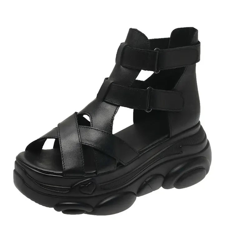 Ankle Boot Women's Casual Shoes GRCL0340 Mid Heels Wedges Sandals
