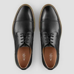 AQ by Aquila Jonson Leather Dress Shoes in Black