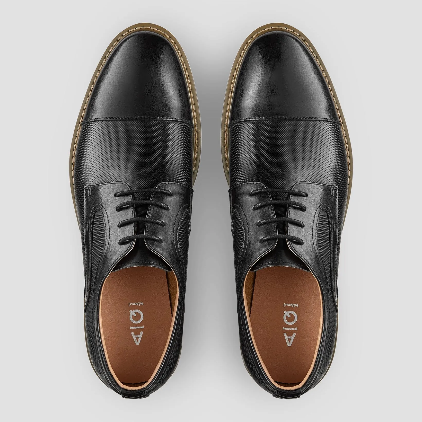 AQ by Aquila Jonson Leather Dress Shoes in Black