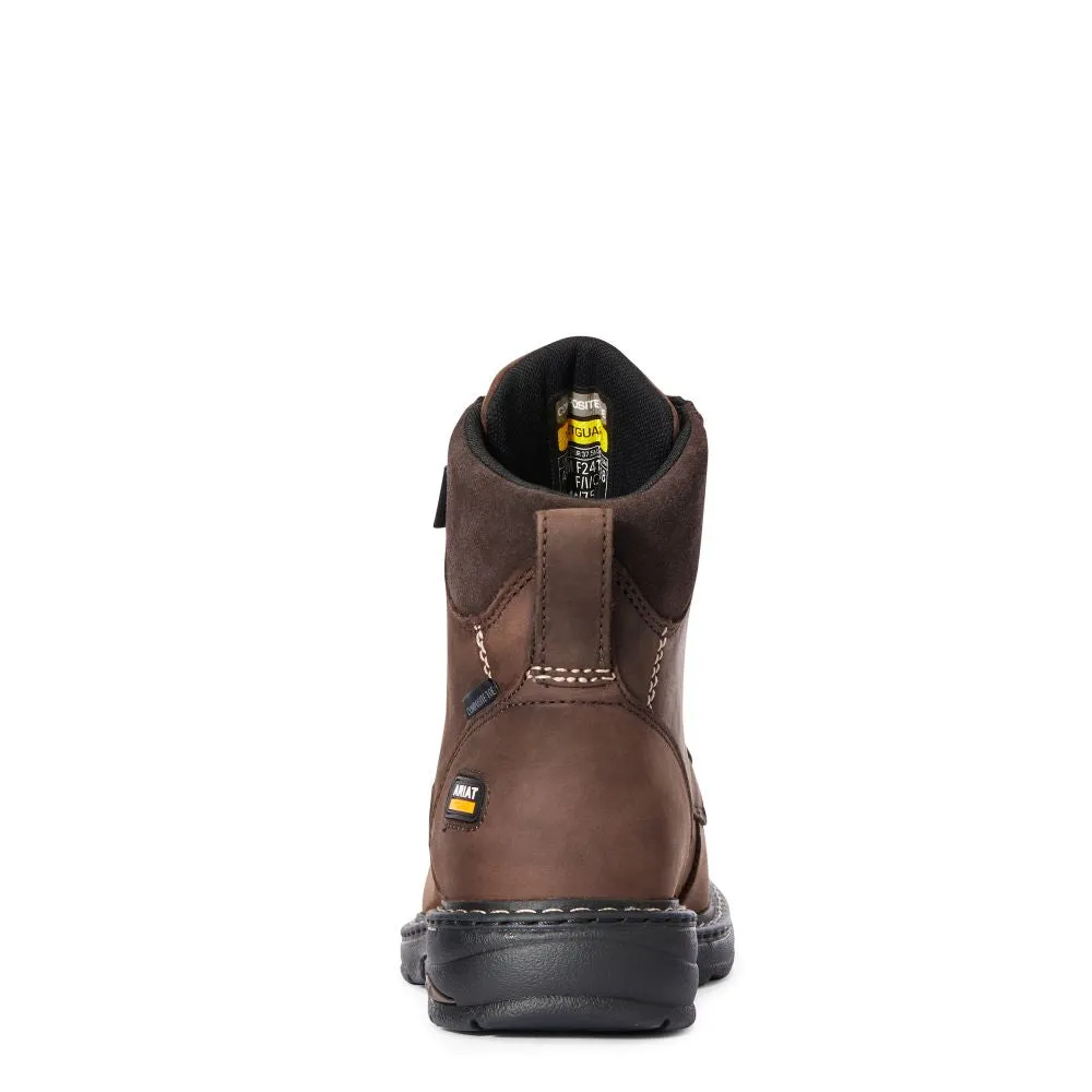 'Ariat' Women's 6" Casey EH Metguard Comp Toe - Distressed Brown