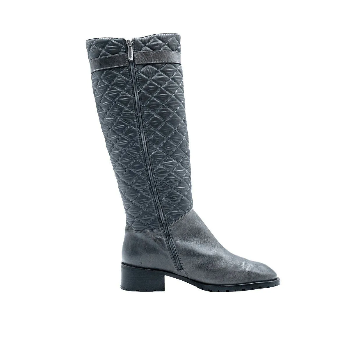 Armani Jeans Puffed High Boots Leather Grey Colour For Women