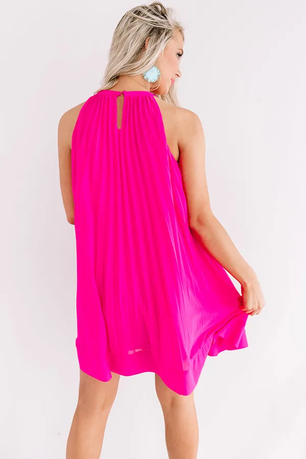 Arriving In Aruba Pleated Dress