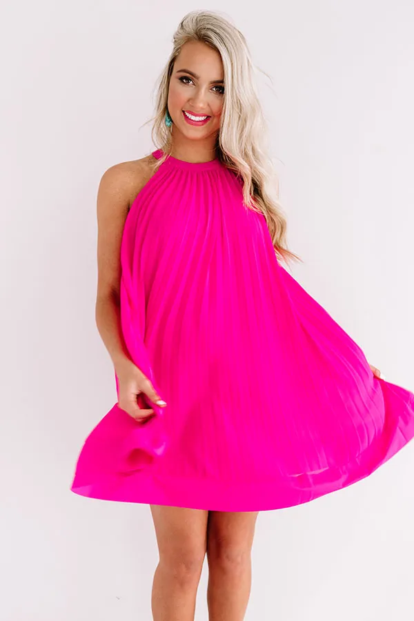 Arriving In Aruba Pleated Dress