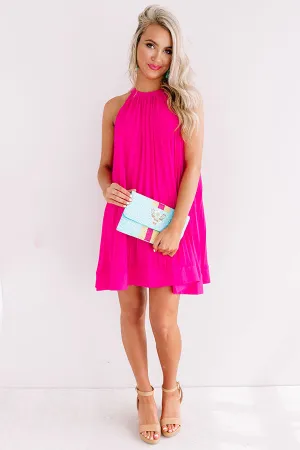 Arriving In Aruba Pleated Dress