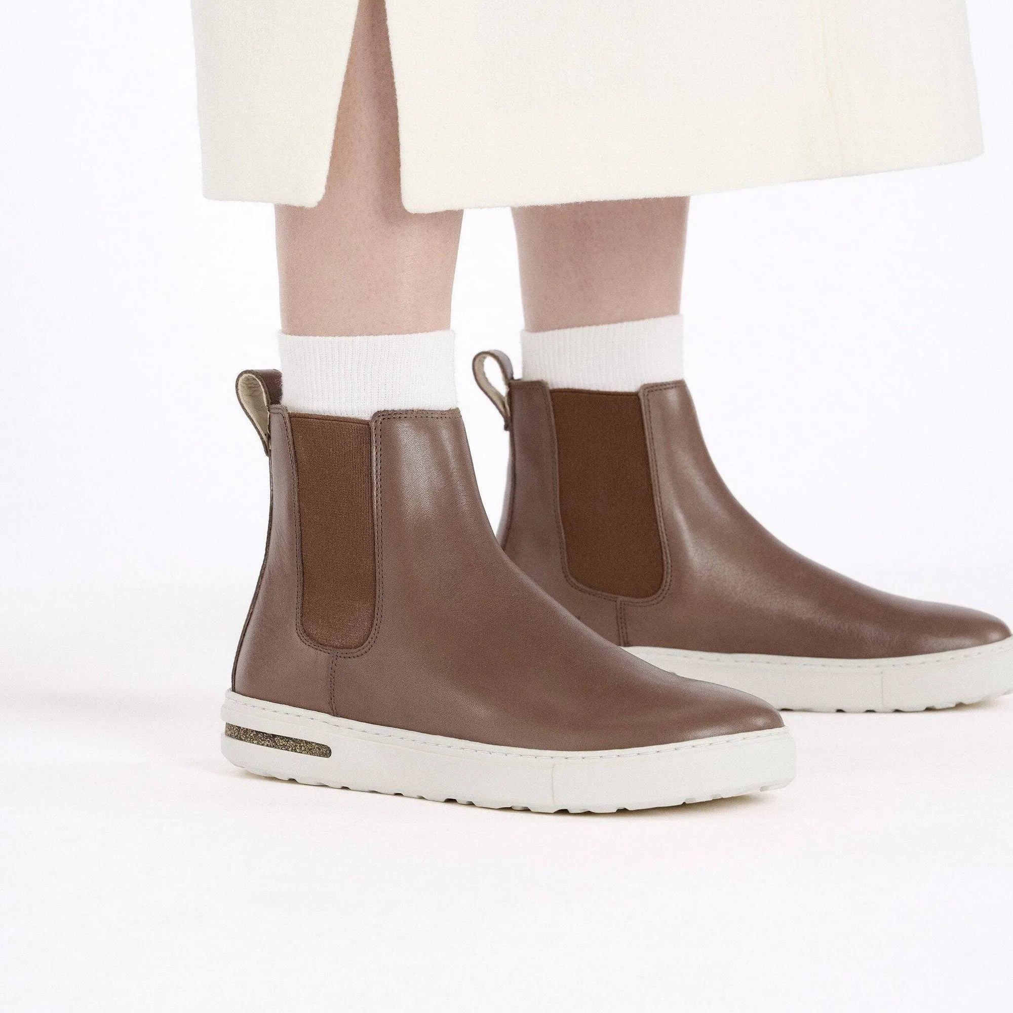 Birkenstock Bend Chelsea Leather Ladies Cognac Suede Lace Up Ankle Boots