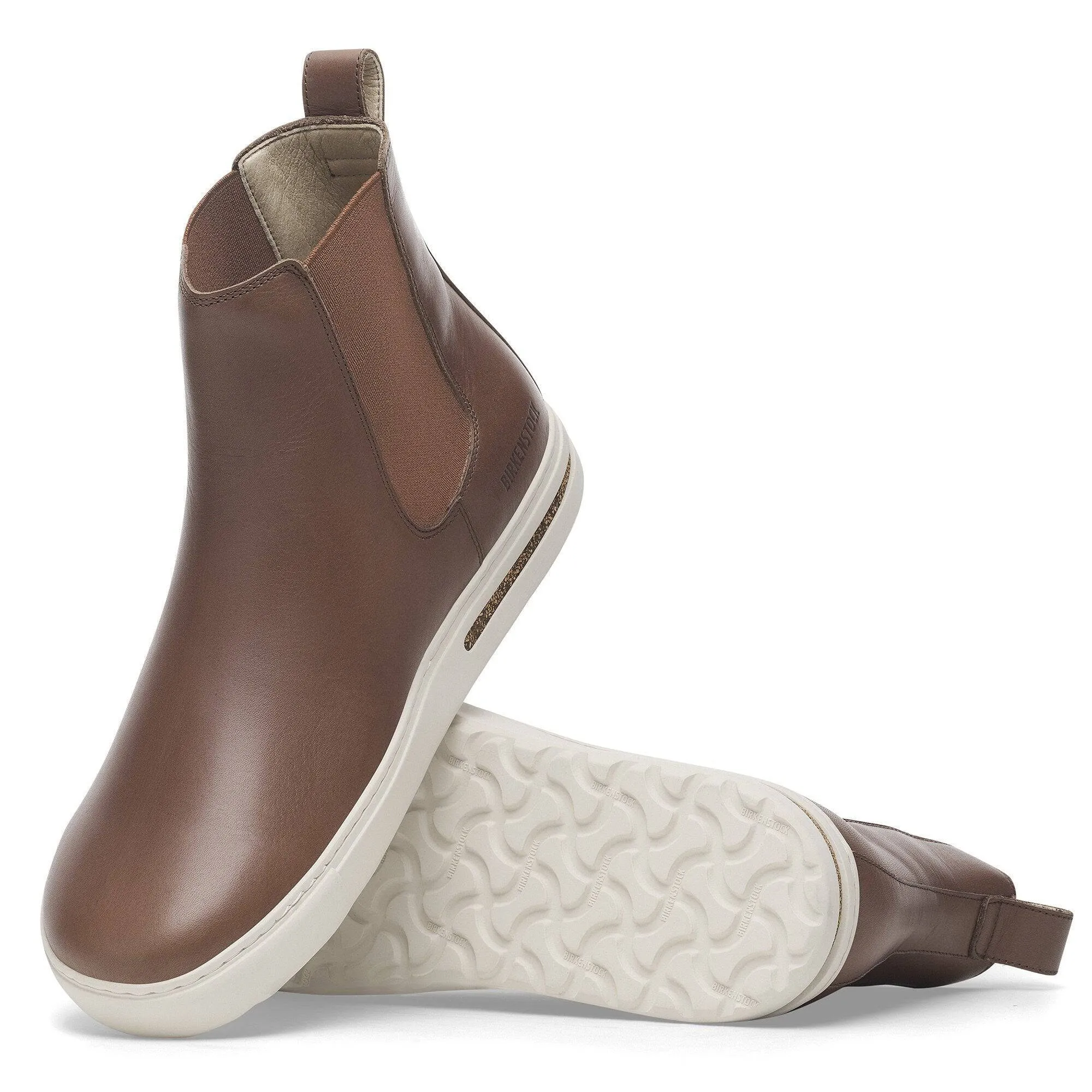 Birkenstock Bend Chelsea Leather Ladies Cognac Suede Lace Up Ankle Boots