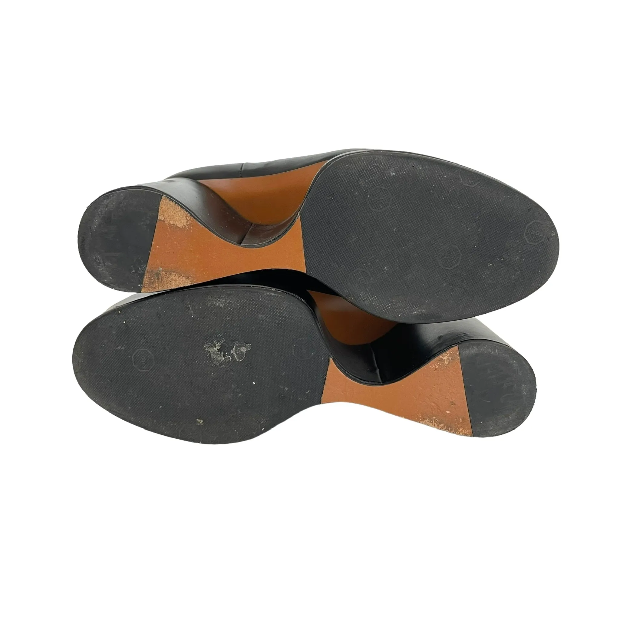 Black Platform Boots - 8