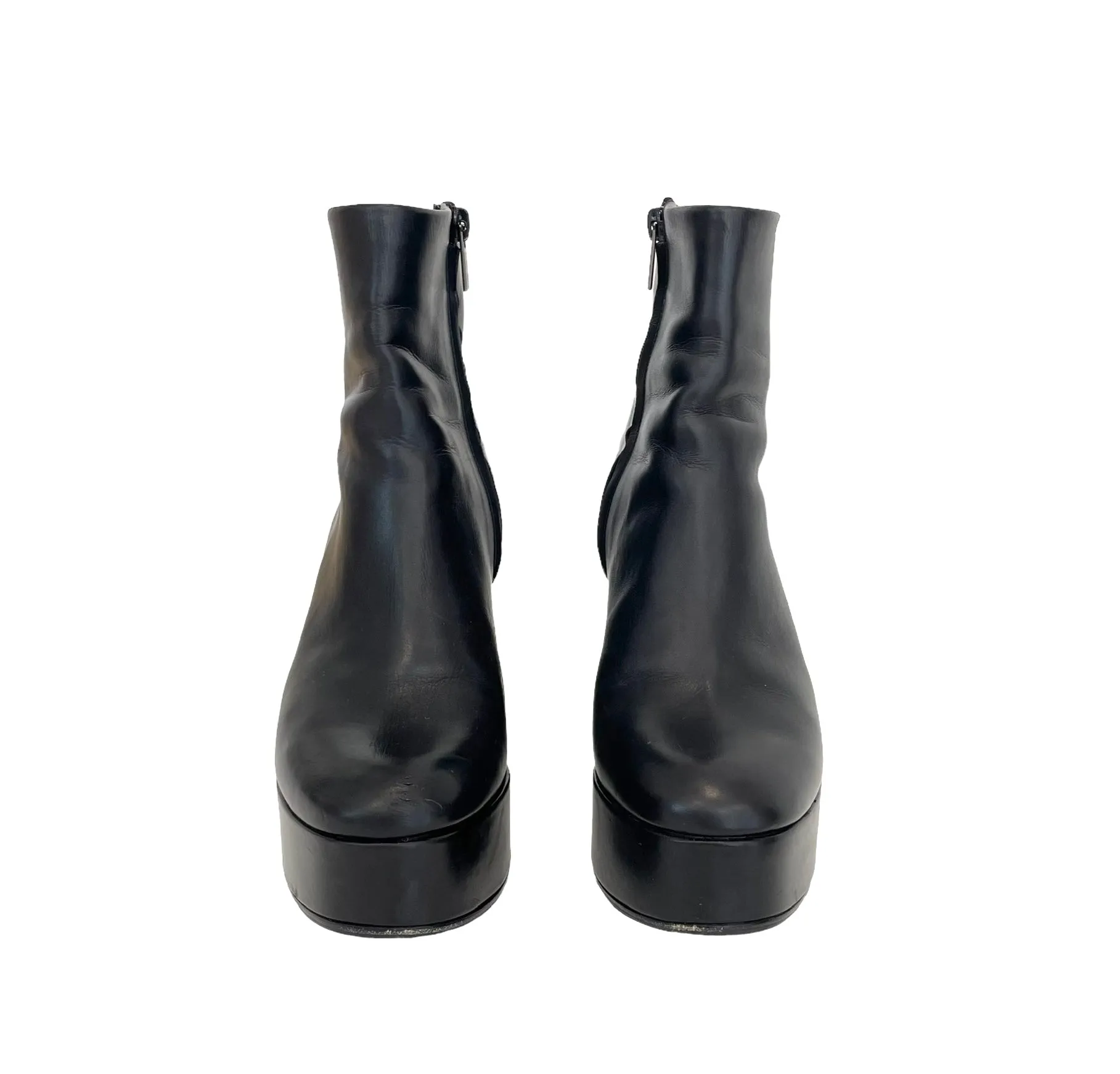 Black Platform Boots - 8