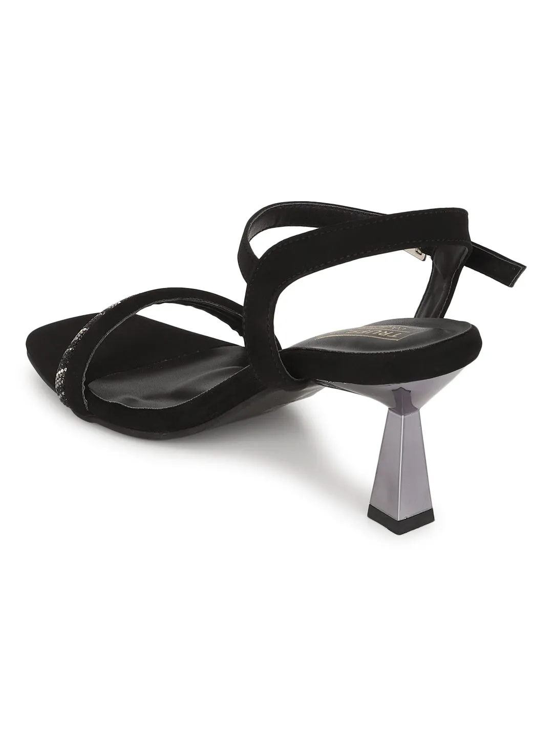 Black Suede Stiletto Sandals (TC-REN-N1261-BLK)