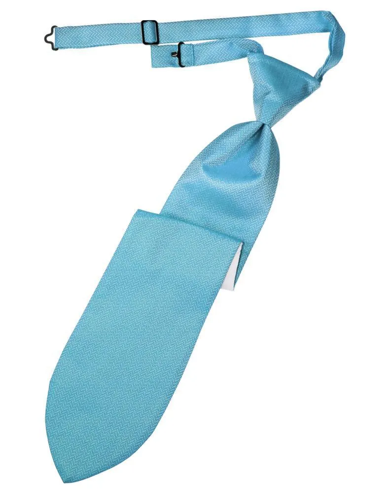 Blue Ice Herringbone Necktie