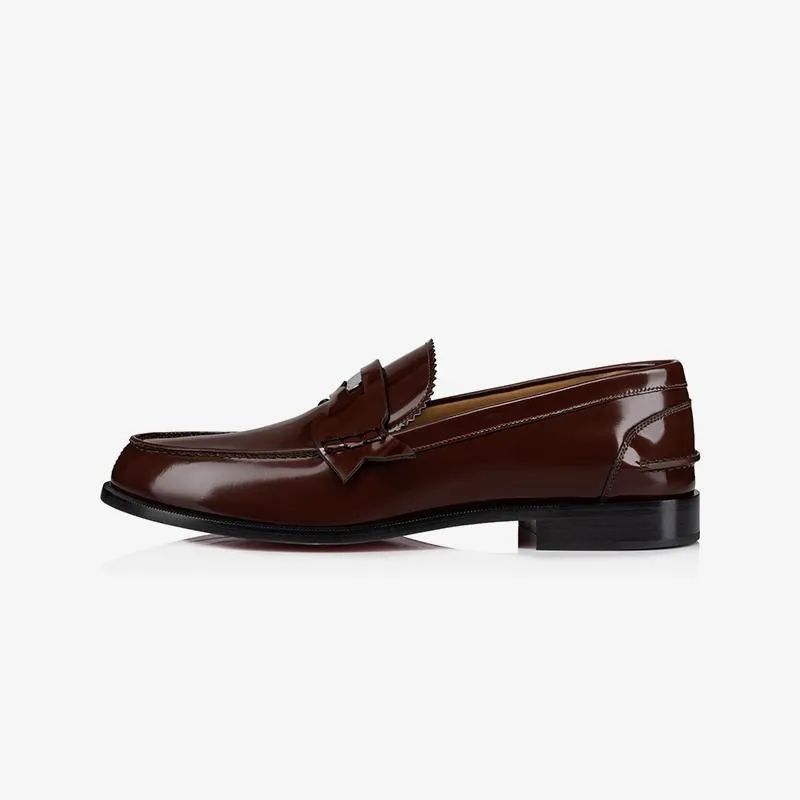 Brown Penny Leather Loafers