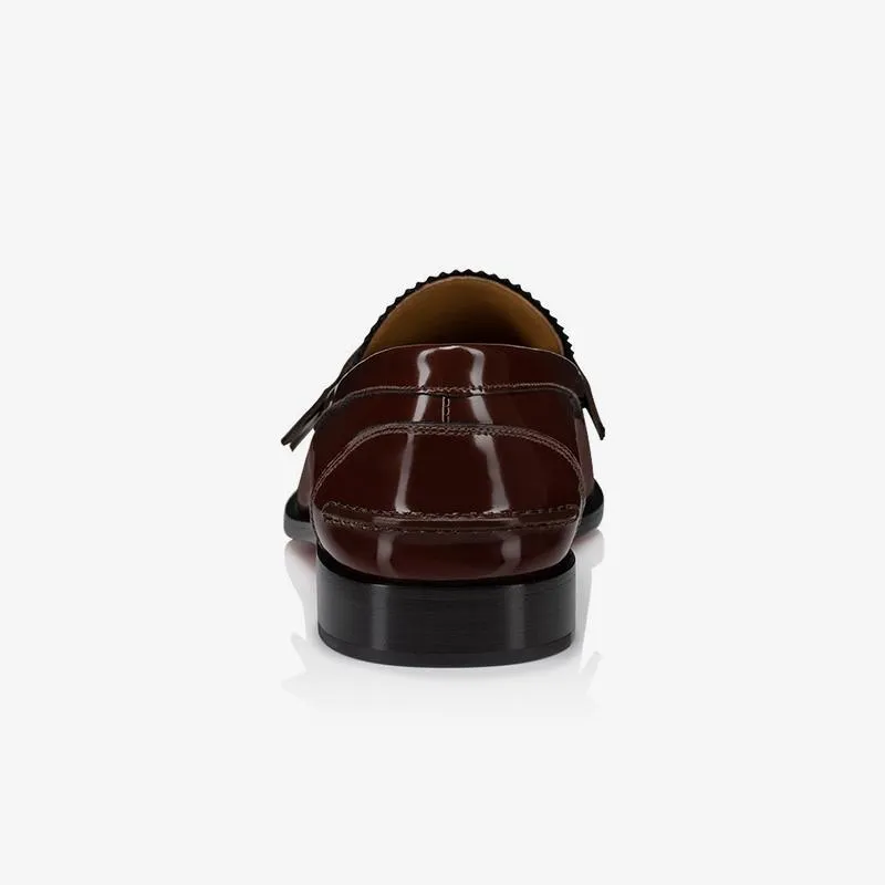Brown Penny Leather Loafers
