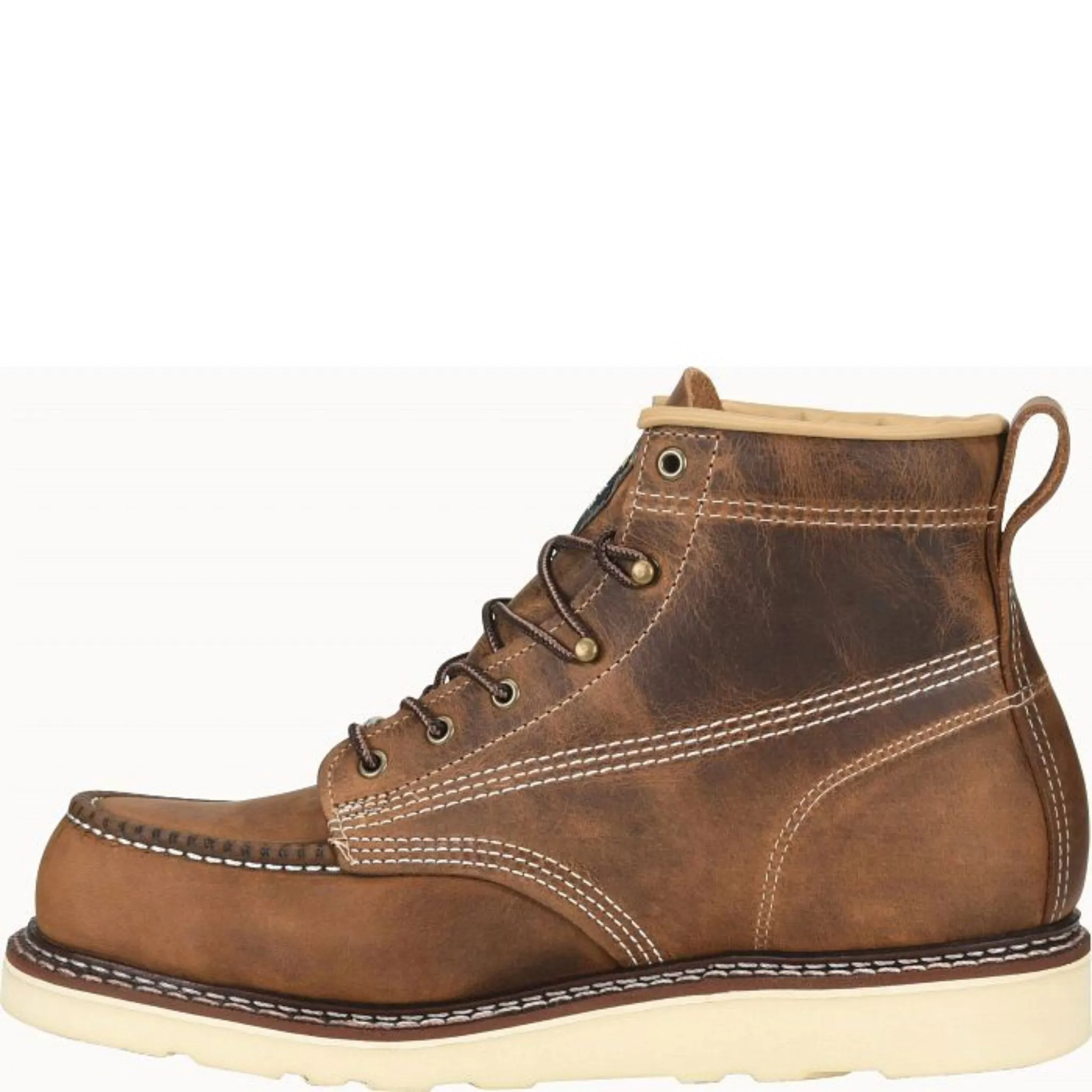 Carolina Men's Amp 6 Inch USA Soft Toe Moc Work Boots - Brown