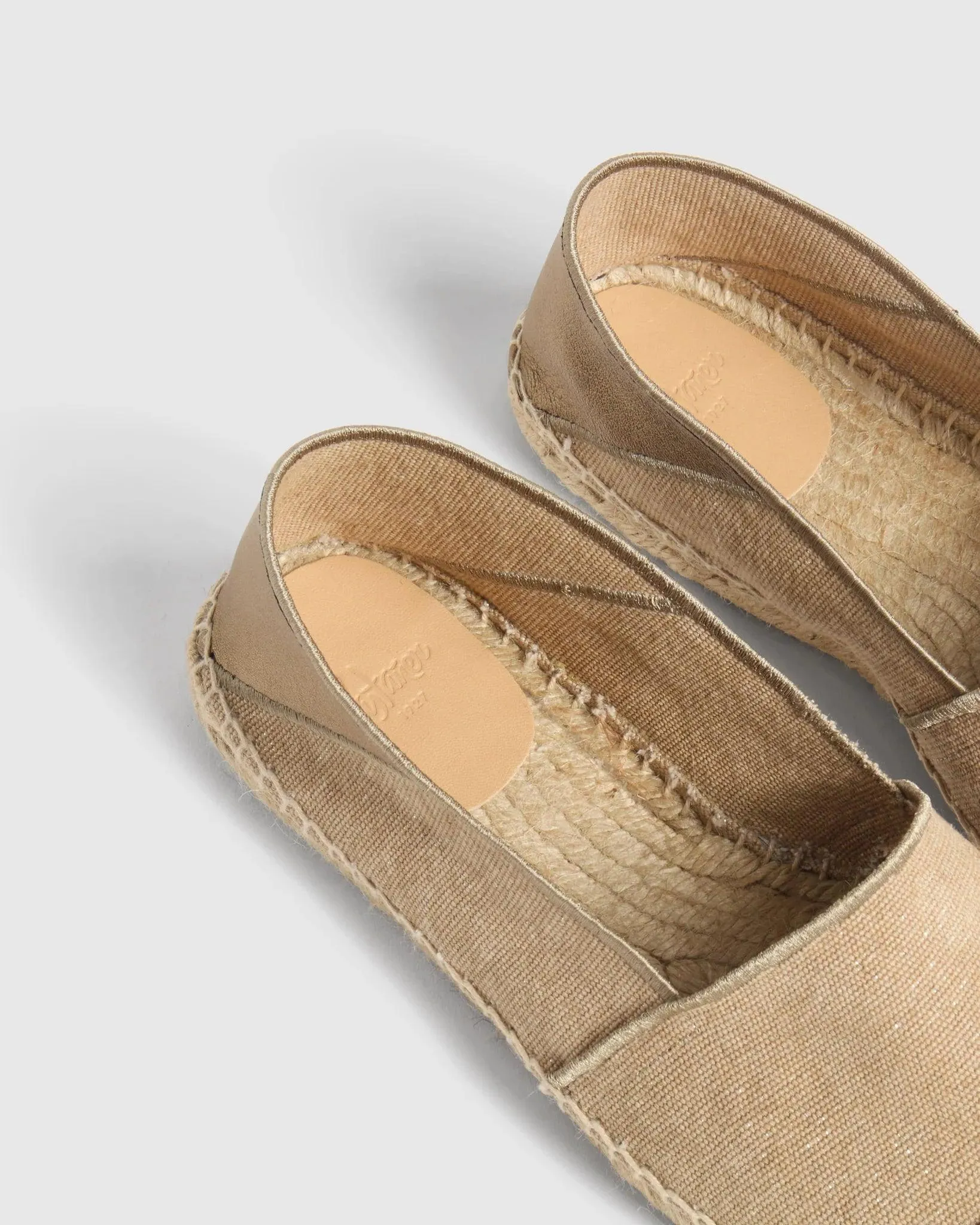 Castañer Kira sand gold espadrille flats
