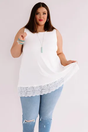 Chardonnay Nights Tunic In White Curves