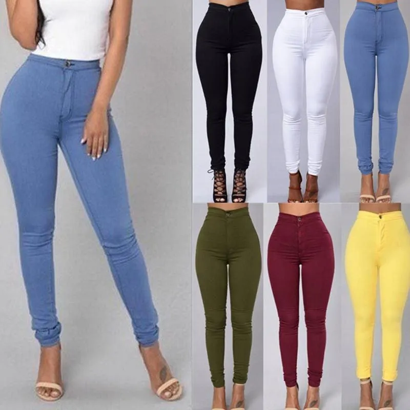 Chic High-Waisted Slim-Fit Denim Stretchy Skinny Jeans