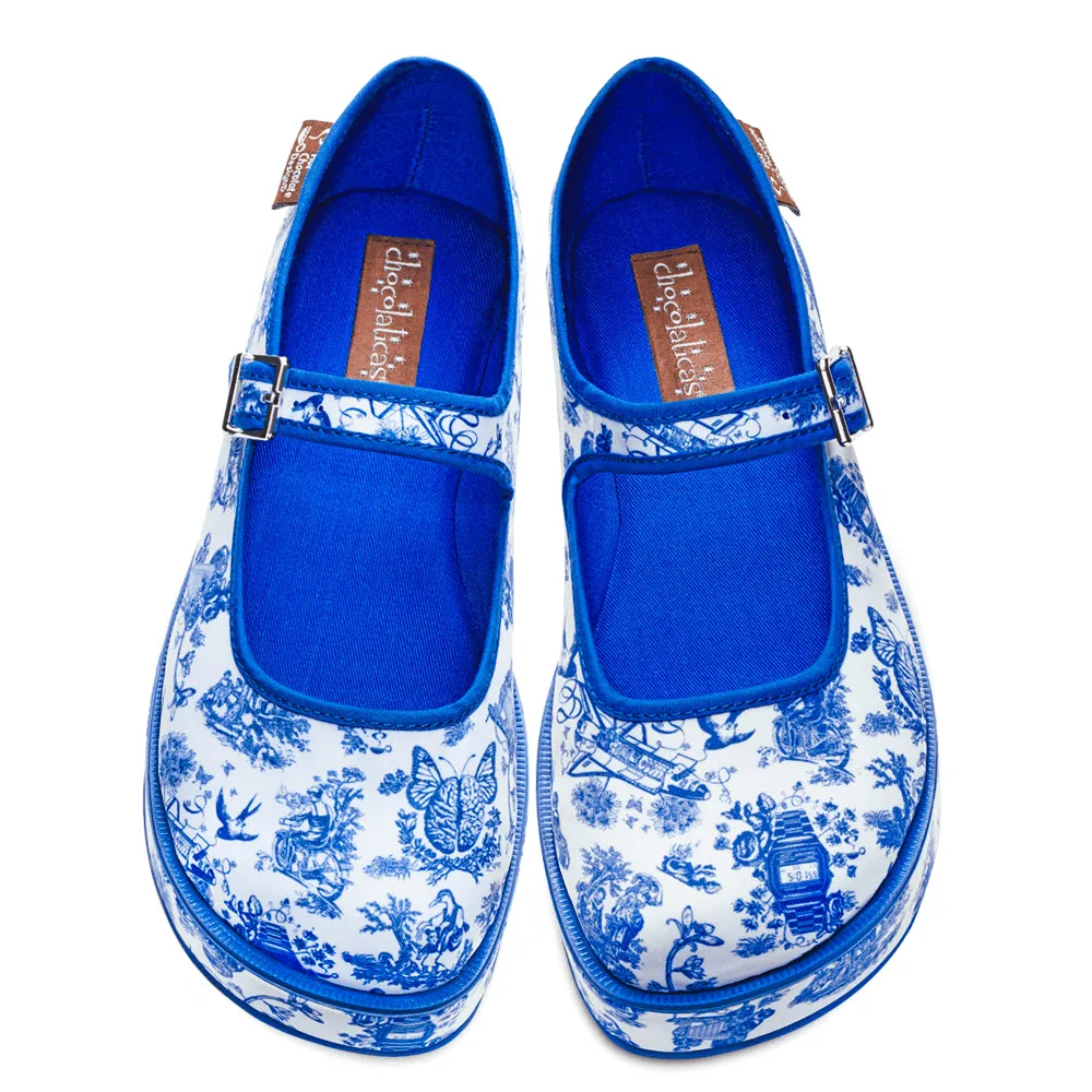 Chocolaticas® Toiles de Jouy Women's Mary Jane Platform