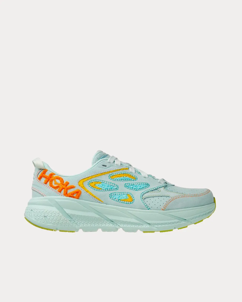 Clifton L Embroidery Blue Grass / Radiant Yellow Running Shoes