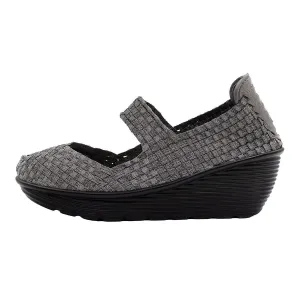 Cnt Footwear Cnt Boddy Wedge Shoes Fabric Silver Colour For Women