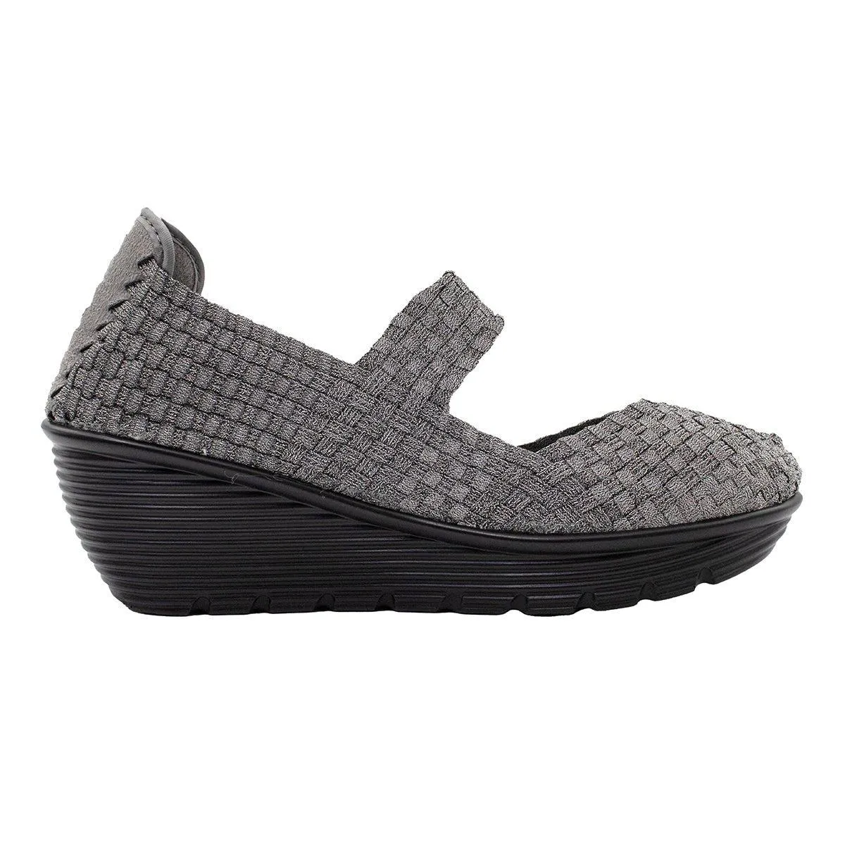 Cnt Footwear Cnt Boddy Wedge Shoes Fabric Silver Colour For Women