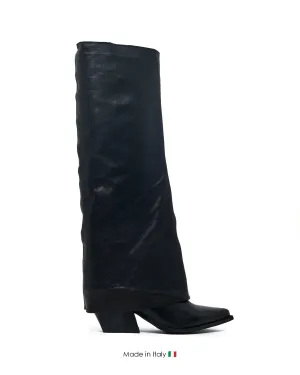 Cuffy Black Leather