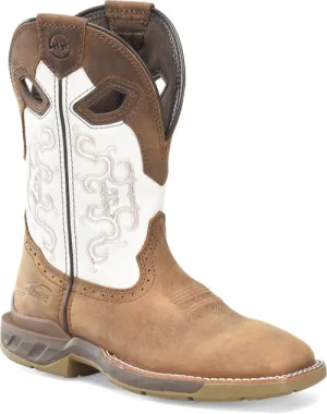 Double H Brown Broad Square Toe Work Western Boots for Women