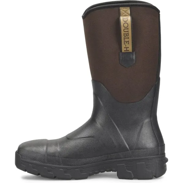 Double H Men's Albin 13" Wide ST Rubber Work Boot - Brown - DH2106