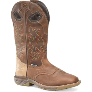 Double H Men's Phantom Rider 13" WP Wide SQ Toe Roper Work Boot -Brown- DH5378
