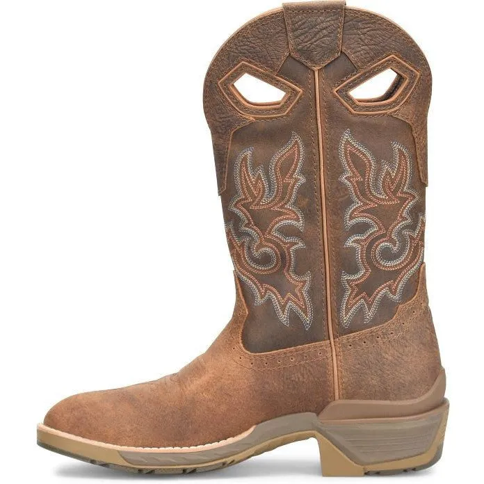 Double H Men's Phantom Rider League 12" U Toe WP Western Work Boot -Brown- DH5427