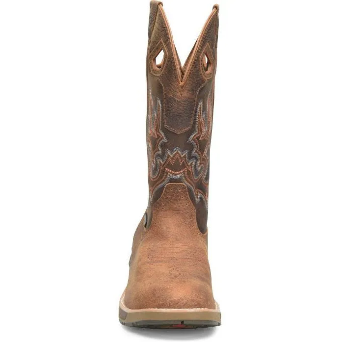Double H Men's Phantom Rider League 12" U Toe WP Western Work Boot -Brown- DH5427