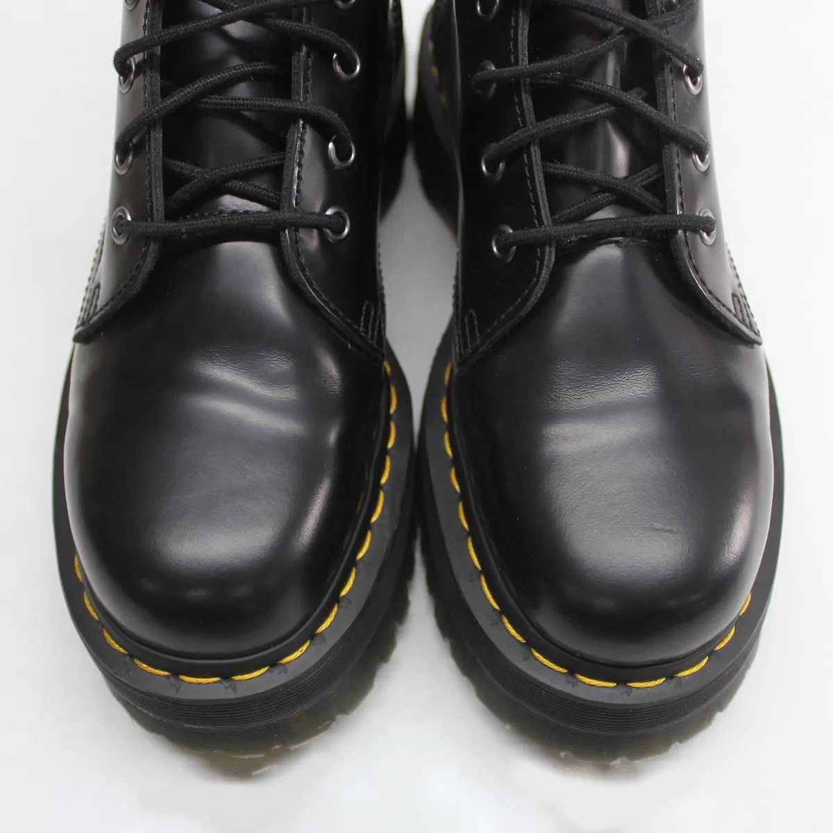 Dr. Martens Jadon Black Unisex Leather Mid-calf 8-eye Boots - UK 6.5