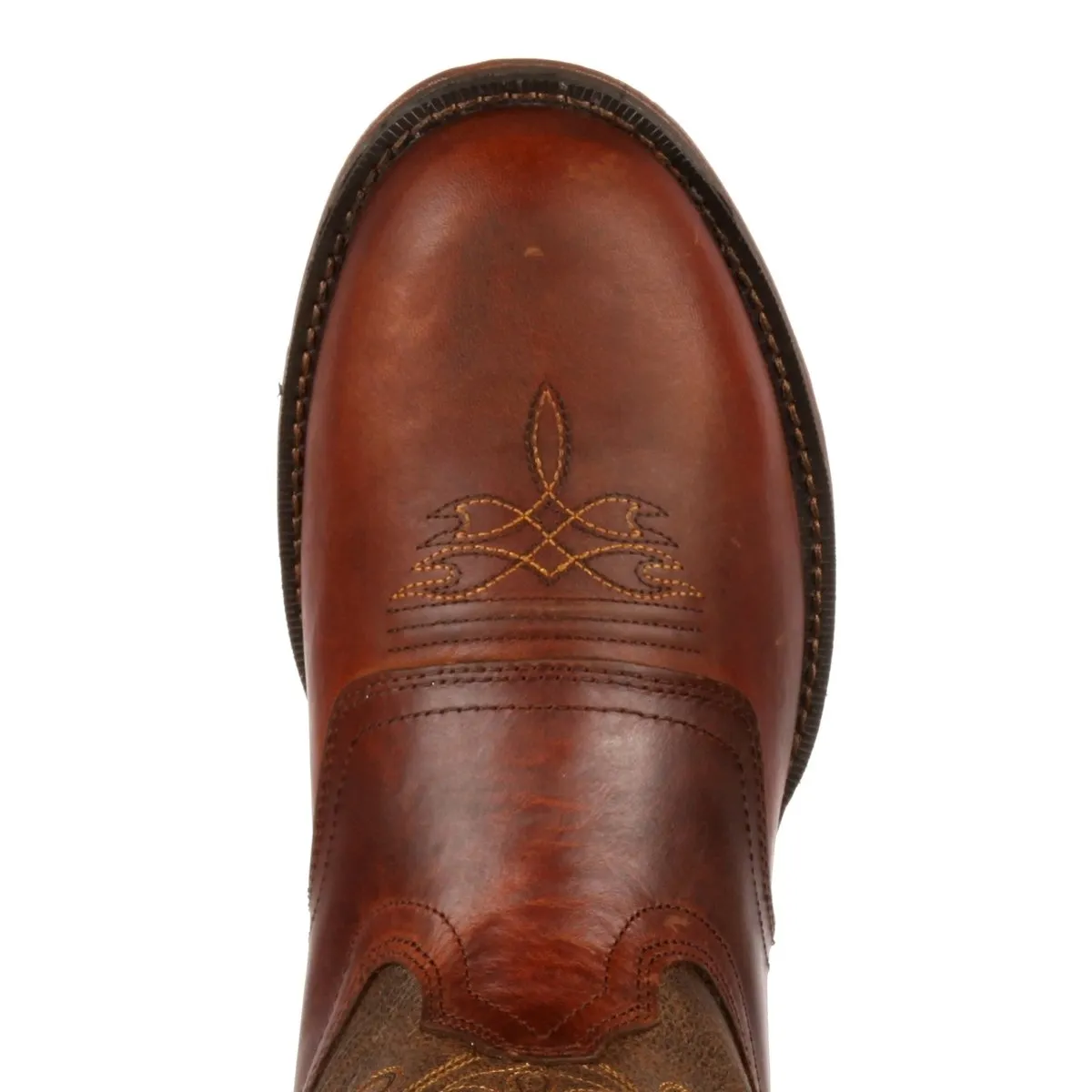 Durango Rebel Men's Pull-on Western 12" Work Boots Db5468 In Sunset Velocity And Trail Brown