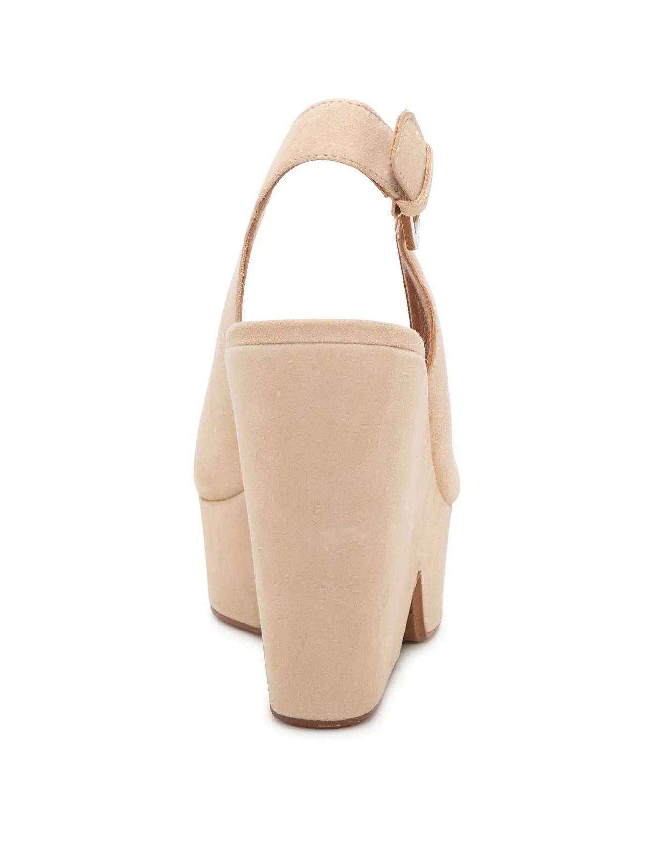 Dylan Nude Suede Platform Sandals